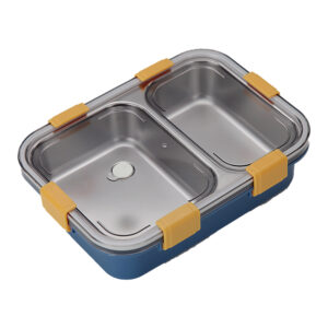7070-304 stainless steel lunch box small 2 compartments 800ml