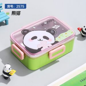 2575-Cute cartoon stainless steel lunch box (1 compartment 600ml)