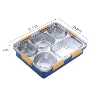7061-304 stainless steel lunch box (five compartments) (1100ml)