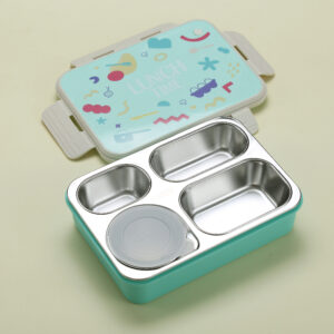7099A-Divided leak-proof lunch box (four compartments 800ml)+bowl 150ml