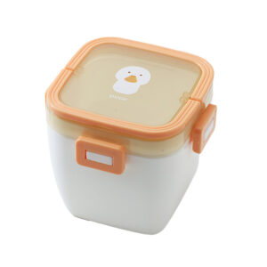 2517A-Cute square buckle double-layer portable lunch box