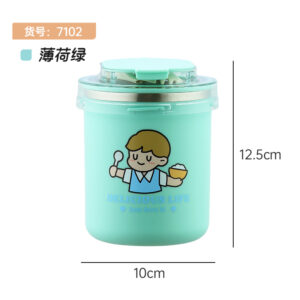 7102- Fashion Ins Cartoon Soup Cup (530m1)+Straw Delivery